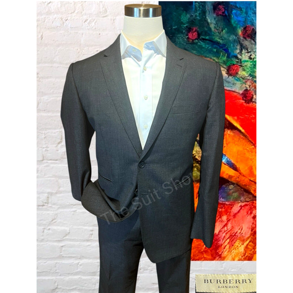 Burberry London Other - Burberry London 46R 37x31 Gray Nailhead 2 Piece Designer Suit Modern